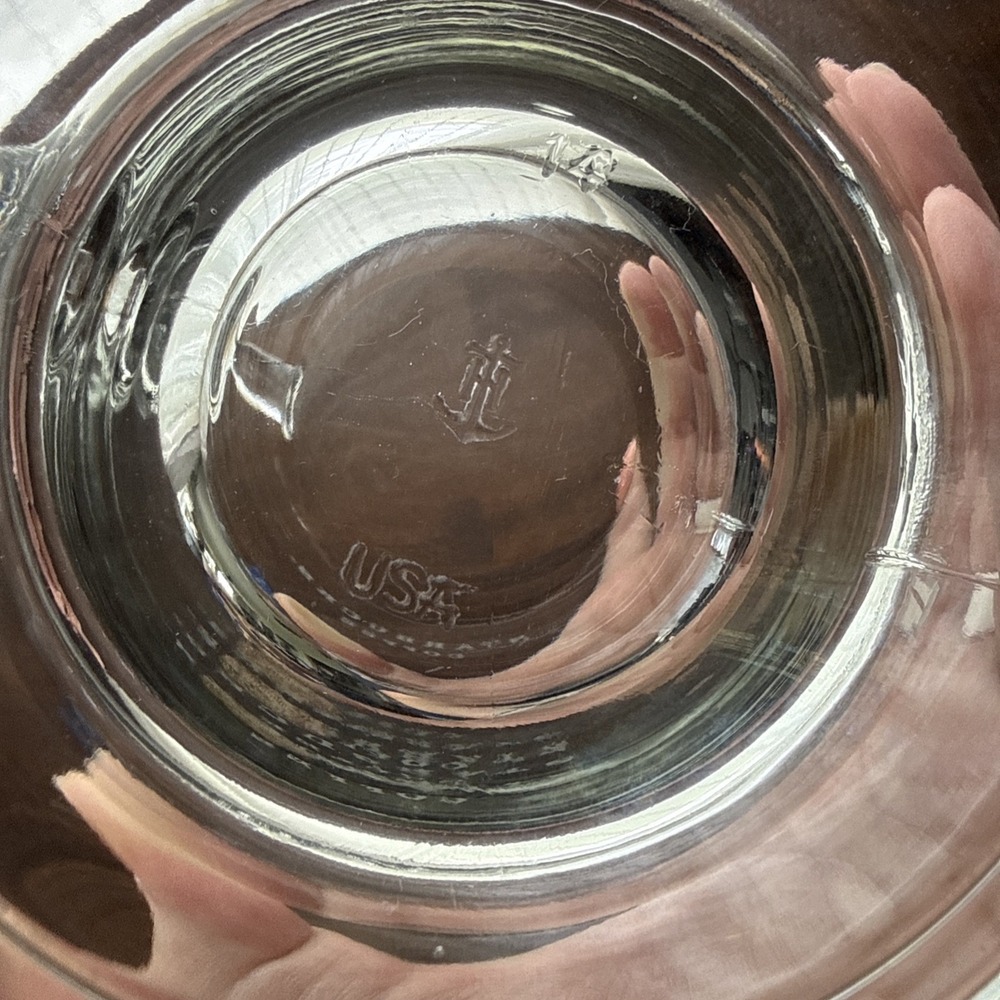 Starbucks, Coffee Or Tea Clear Glass Mug Made In The Usa By Anchor Hawkins - Picture 2 of 3